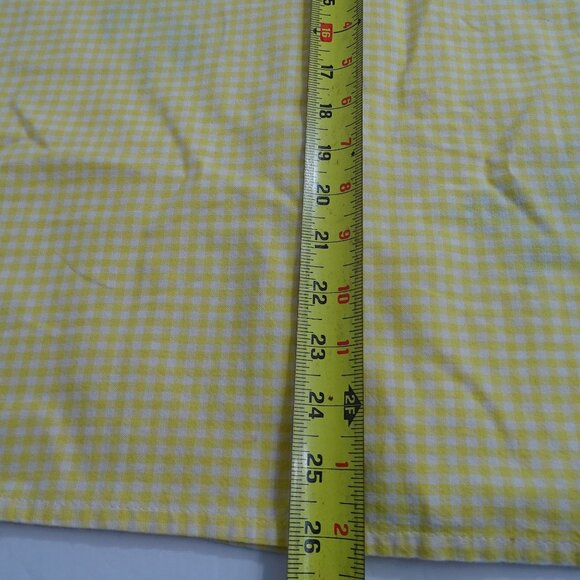 Vtg BFA Classics Yellow Gingham Sunflower Embroider Button Up Shirt Size M FLAW - Picture 8 of 10